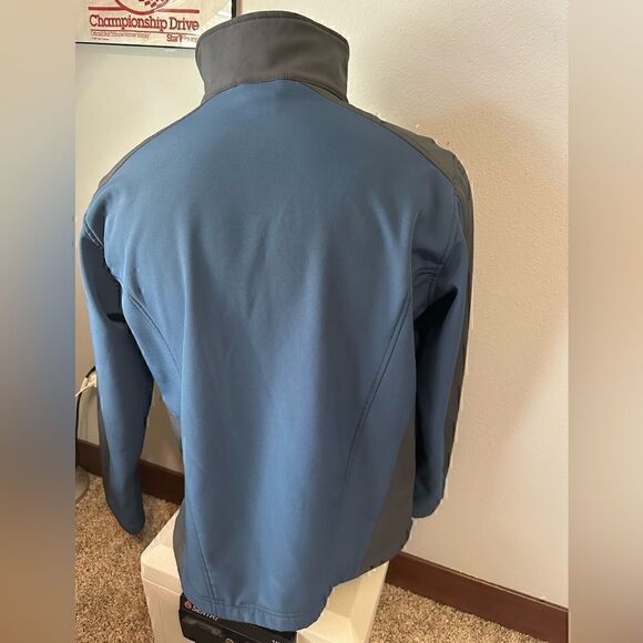 Glacier Shield Men’s Large Blue/Gray Softshell Jacket - Picture 2 of 8